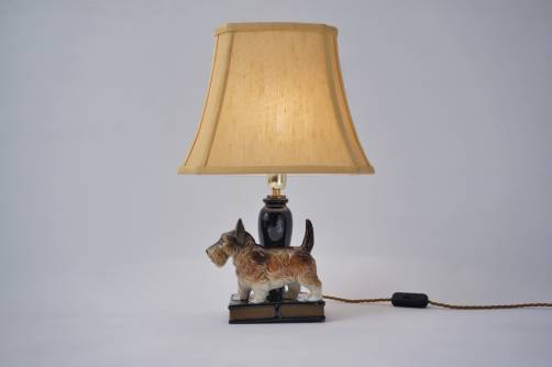 Beswick ceramic dog table lamp, Yorkshire Terrier, 1930`s ca, English
